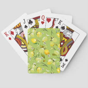 Jeu De Cartes citrons aquarelle 22