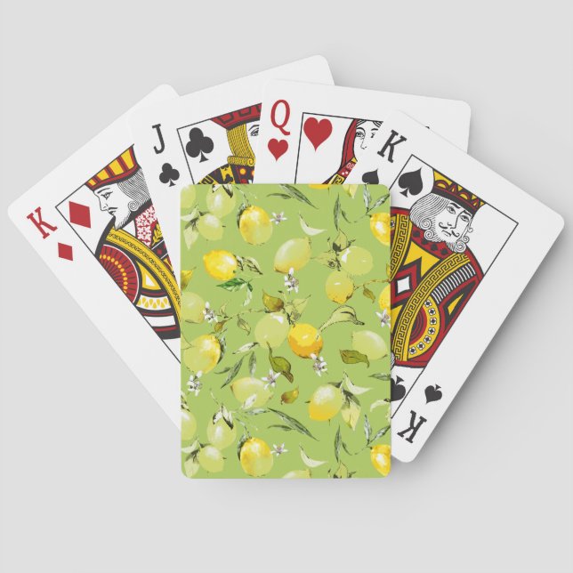 Jeu De Cartes citrons aquarelle 22 (dos)