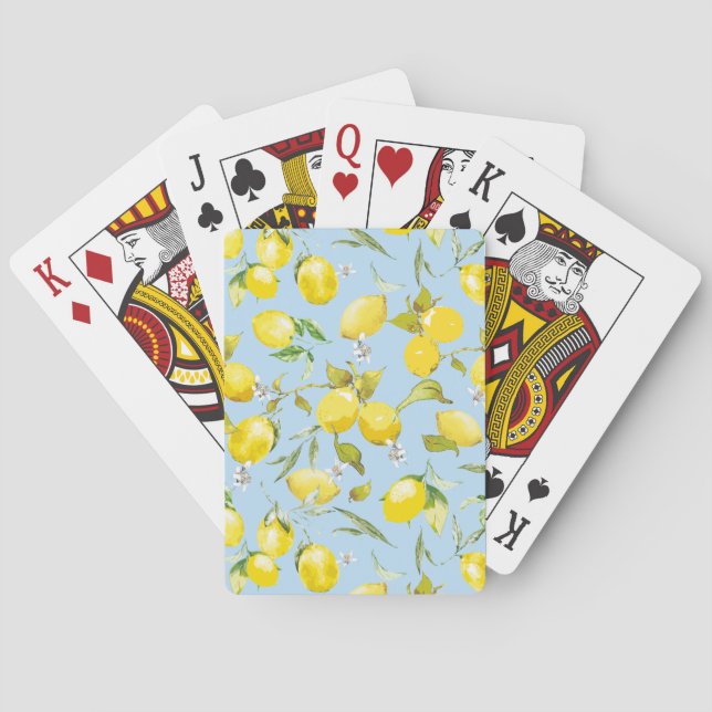 Jeu De Cartes Citrons aquarelle 4 (dos)