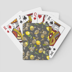 Jeu De Cartes citrons d'aquarelle 34