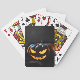 Jeu De Cartes Citrouille d'Halloween Jack-O-Lantern Éffrayant
