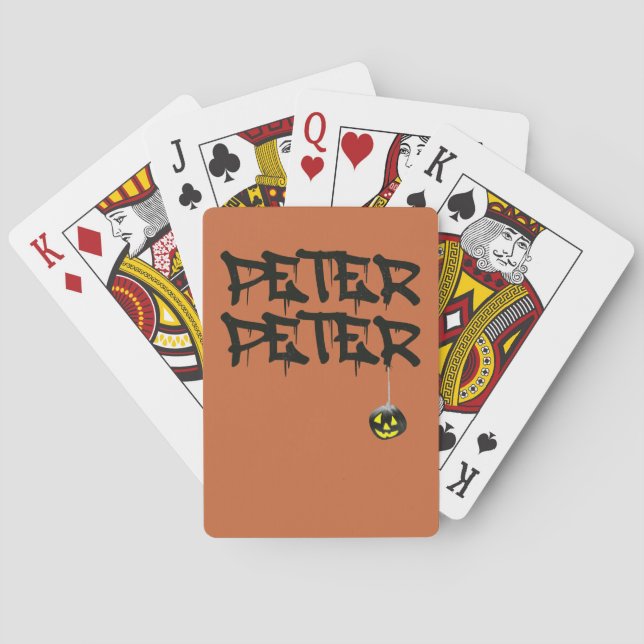Jeu De Cartes Citrouille Peter Halloween Costume effrayant T-shi (dos)