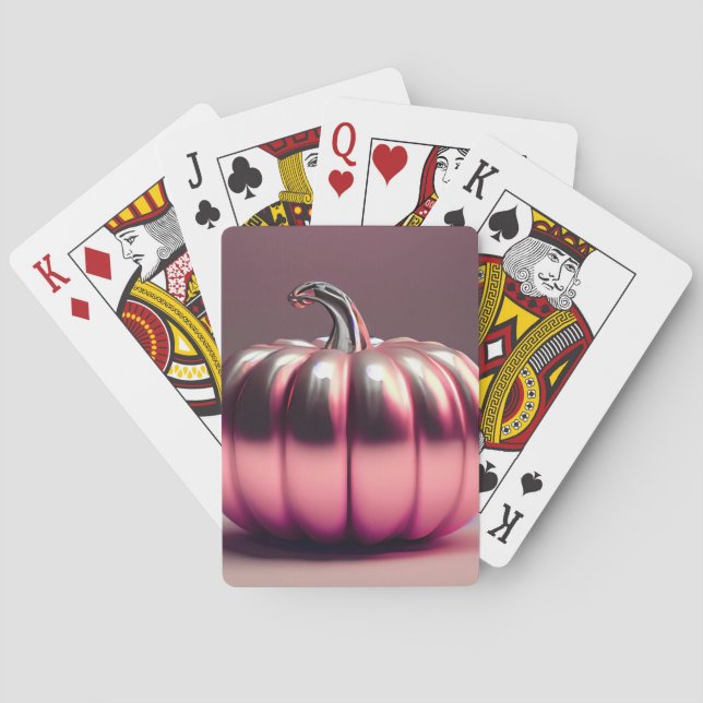 Jeu De Cartes Citrouille rose brillant (dos)