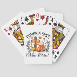 Jeu De Cartes Citrouille Spice Et Jésus Christ Cross Citrouille 
