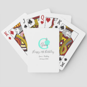 Jeu De Cartes Citrouille vert automne anniversaire 21e pastel gr