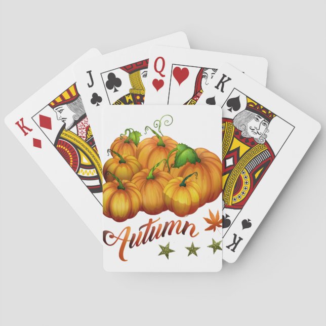 Jeu De Cartes Citrouilles d'automne       (dos)