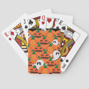Jeu De Cartes Citrouilles fantomatiques de l'Halloween ensorcelé