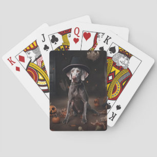 Jeu De Cartes Citrouilles Weimaraner Halloween Épouvantable