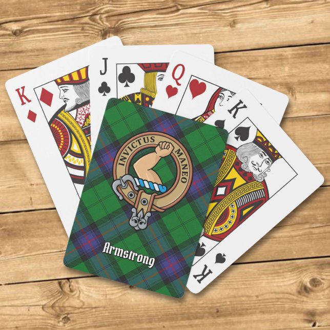 Jeu De Cartes Clan Armstrong Crest sur Tartan Jouer aux cartes (Créateur téléchargé)