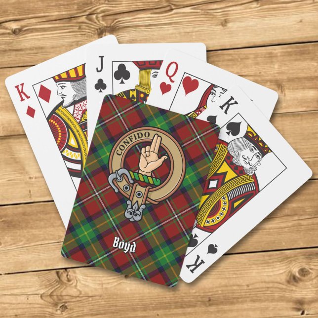 Jeu De Cartes Clan Boyd Crest sur Tartan (Créateur téléchargé)