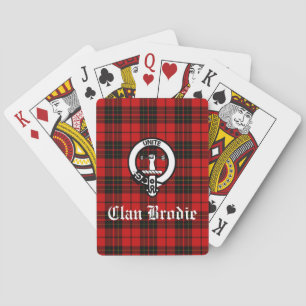 Jeu De Cartes Clan Brodie Crest Badge et Tartan