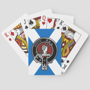 Jeu De Cartes Clan Brodie Crest & Tartan sur Saltire Bicyclette 