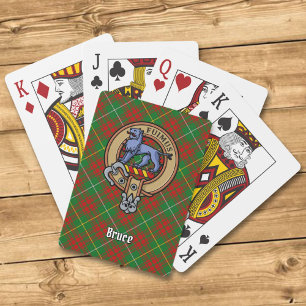 Jeu De Cartes Clan Bruce Crest sur la chasse Tartan