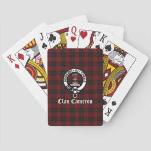 Jeu De Cartes Clan Cameron Crest Badge & Tartan