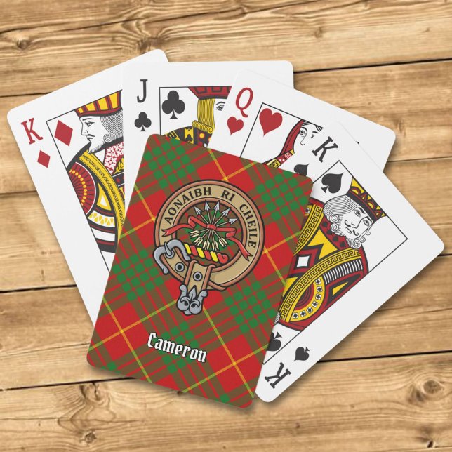 Jeu De Cartes Clan Cameron Crest sur Tartan (Créateur téléchargé)