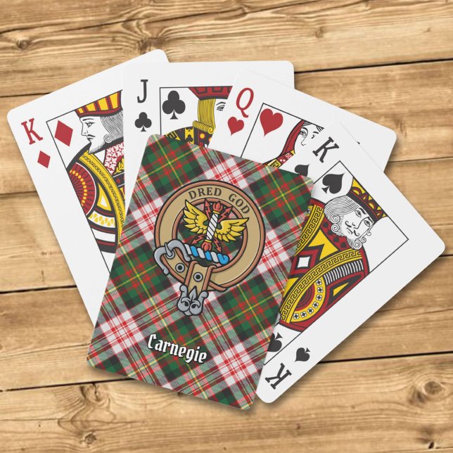 Jeu De Cartes Clan Carnegie Crest sur la robe Tartan (Créateur téléchargé)
