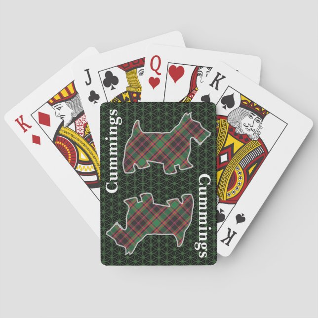 Jeu De Cartes Clan Cumming Chasse Tartan Scottish Terrier (dos)