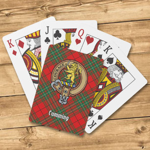 Jeu De Cartes Clan Cumming Crest sur Tartan