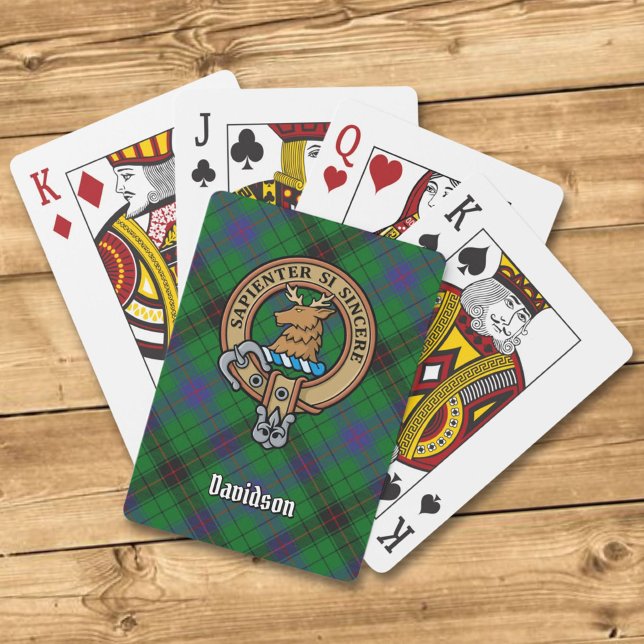 Jeu De Cartes Clan Davidson Crest sur Tartan (Créateur téléchargé)