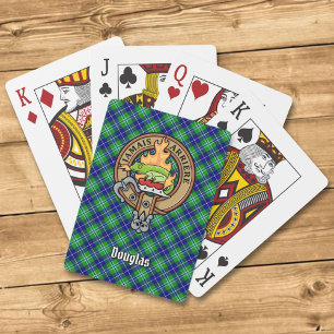Jeu De Cartes Clan Douglas Crest sur Tartan