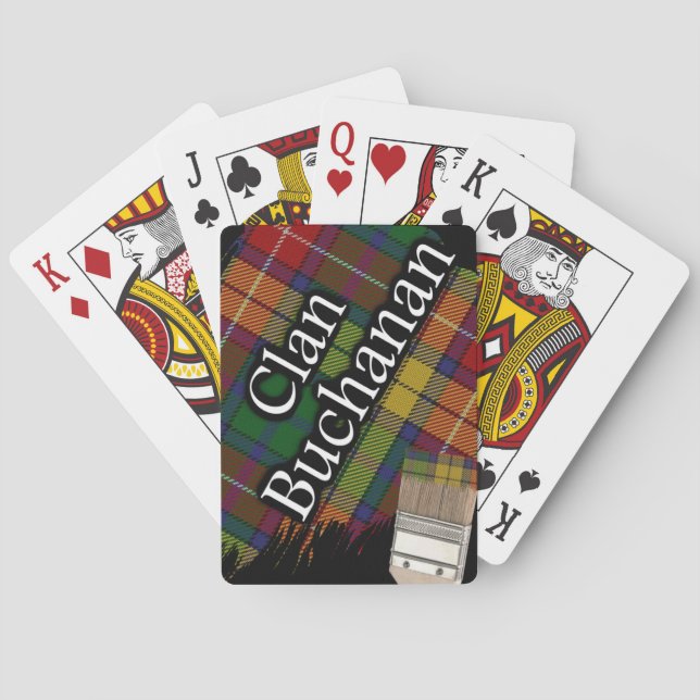Jeu De Cartes Clan écossais Buchanan Tartan pinceau (dos)
