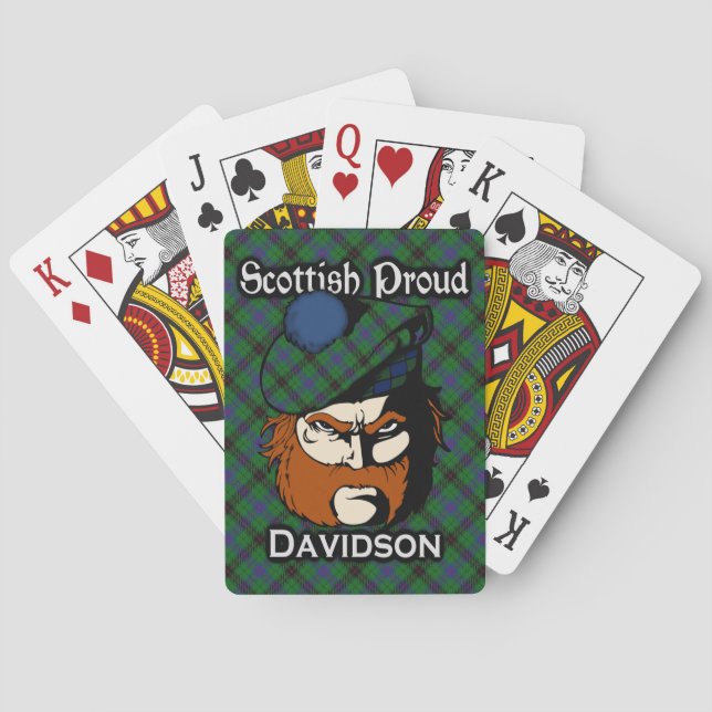 Jeu De Cartes Clan écossais Davidson Tartan Deck (dos)
