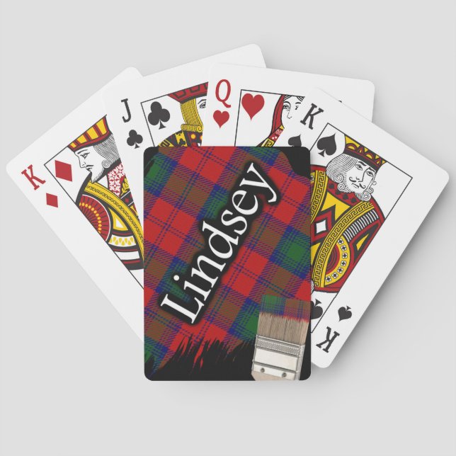 Jeu De Cartes Clan écossais Lindsey Lindsay Tartan Paint Brush (dos)