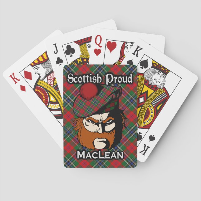 Jeu De Cartes Clan écossais MacLean Tartan Deck (dos)