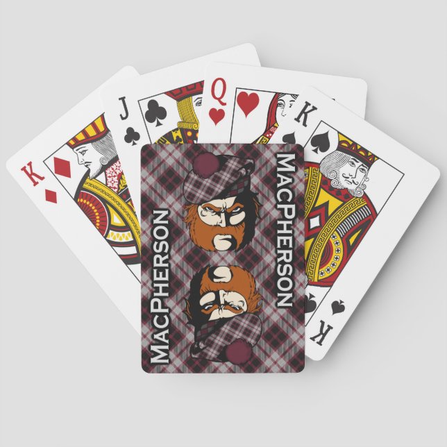 Jeu De Cartes Clan écossais MacPherson Tartan Deck (dos)