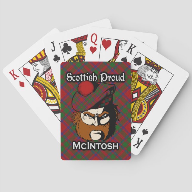 Jeu De Cartes Clan écossais McIntosh Tartan Deck (dos)