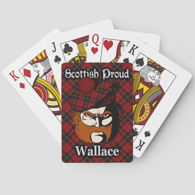 Jeu De Cartes Clan écossais Wallace Tartan Deck (dos)