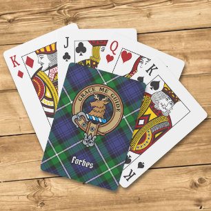 Jeu De Cartes Clan Forbes Crest sur Tartan