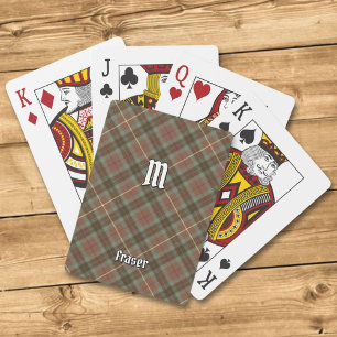 Jeu De Cartes Clan Fraser Chasse Tartan Patiné Jouer Cartes