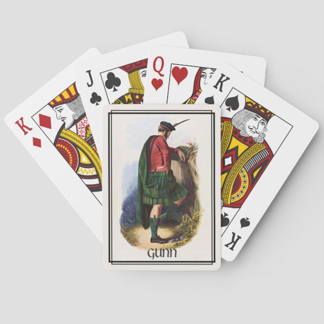 Jeu De Cartes Clan Gunn Deck Classique Écosse (dos)