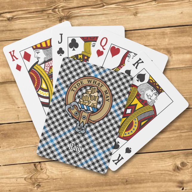Jeu De Cartes Clan Haig Crest over Check Tartan (Créateur téléchargé)