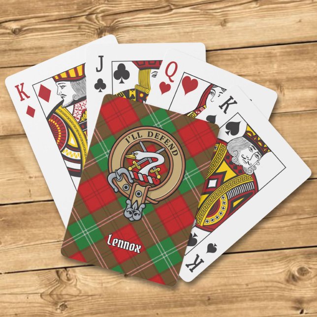 Jeu De Cartes Clan Lennox Crest sur Tartan (Créateur téléchargé)