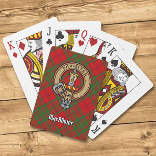 Jeu De Cartes Clan MacAlister Crest sur Glenbarr Tartan