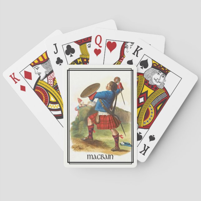 Jeu De Cartes Clan MacBain Deck Classique d'Écosse (dos)