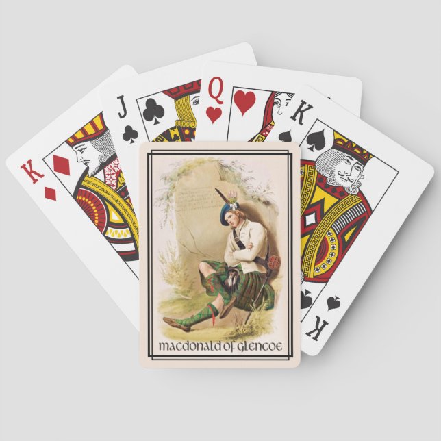 Jeu De Cartes Clan MacDonald de Glencoe Écosse Classique (dos)