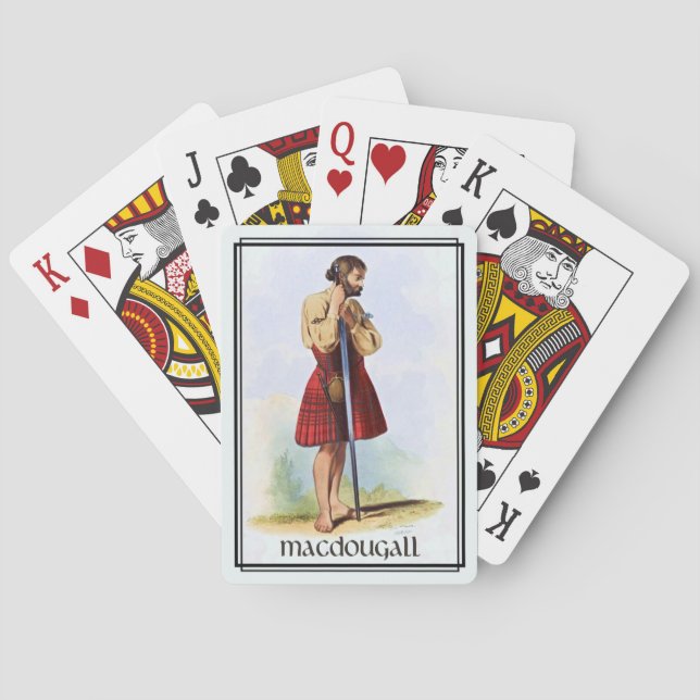 Jeu De Cartes Clan MacDougall Classique Deck Écosse (dos)