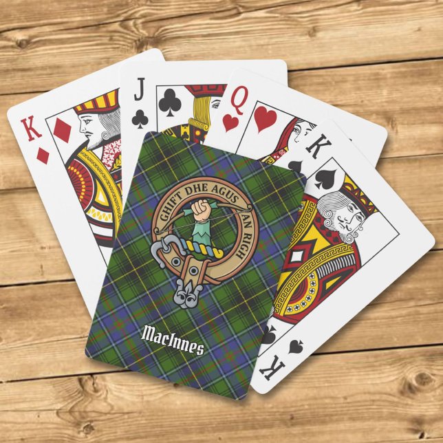 Jeu De Cartes Clan MacInnes Crest sur Tartan (Créateur téléchargé)