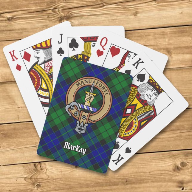 Jeu De Cartes Clan MacKay Crest sur Tartan (Créateur téléchargé)