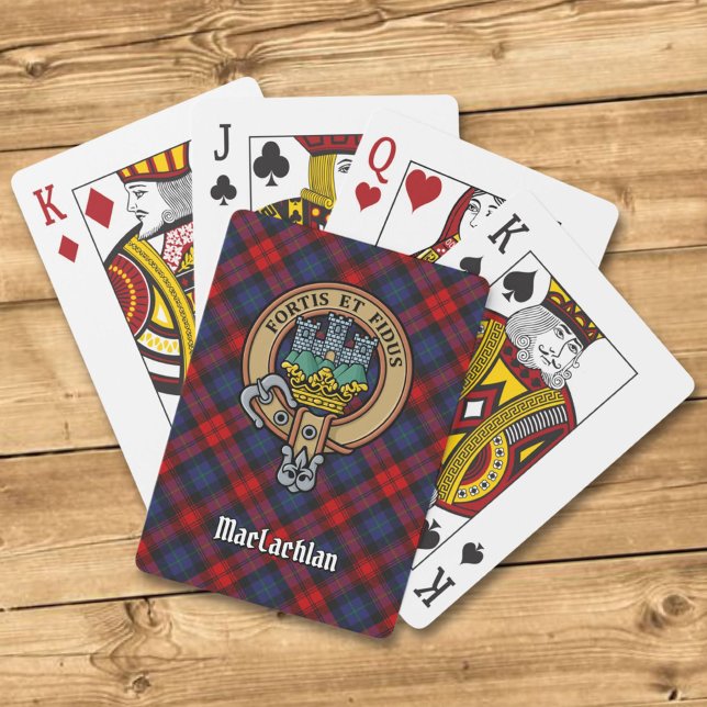 Jeu De Cartes Clan MacLachlan Crest sur Tartan (Créateur téléchargé)
