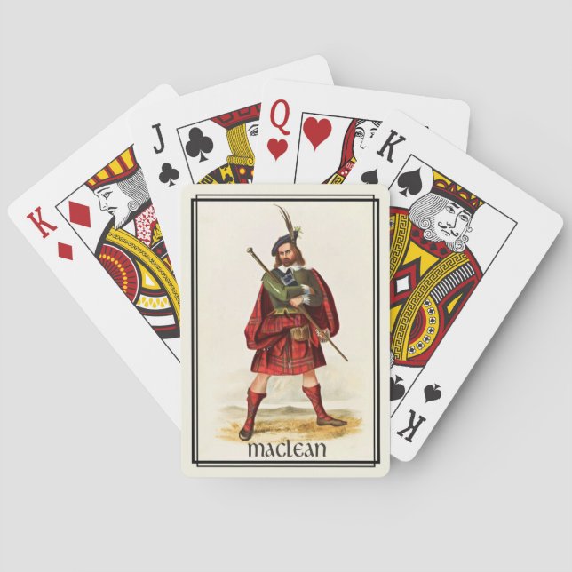 Jeu de cartes Clan MacLean Classique Écosse (dos)