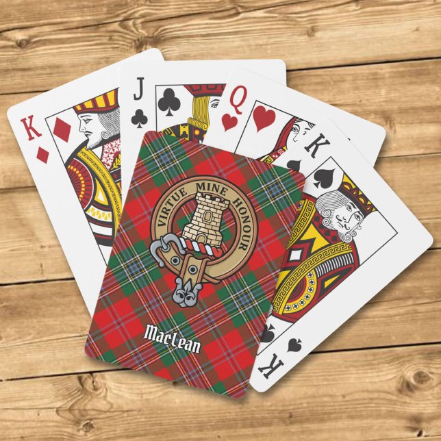 Jeu De Cartes Clan MacLean Crest sur Tartan (Créateur téléchargé)
