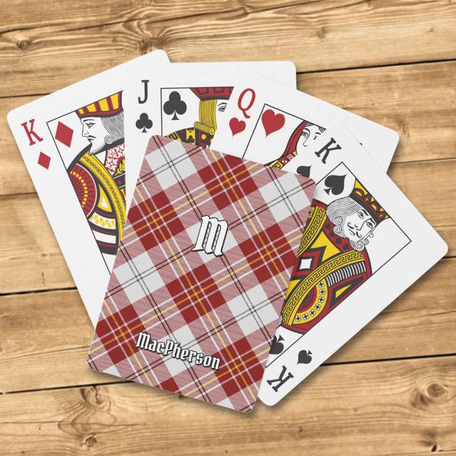 Jeu De Cartes Clan MacPherson Robe Rouge Tartan Jouer des cartes (Créateur téléchargé)