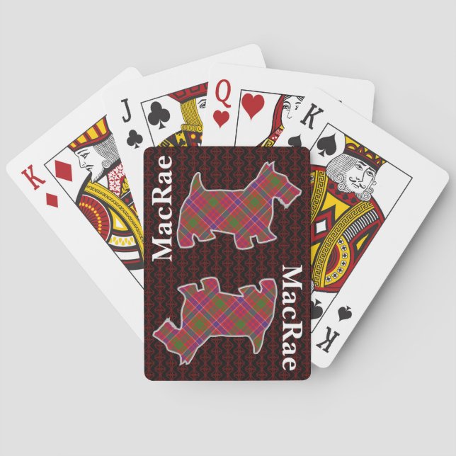 Jeu De Cartes Clan MacRae Red Tartan Scottish Terrier Edition (dos)