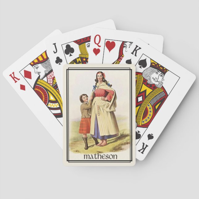 Jeu De Cartes Clan Matheson Classique Deck Écosse (dos)