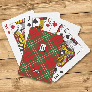 Jeu De Cartes Clan Scott Red Tartan Jouer des cartes