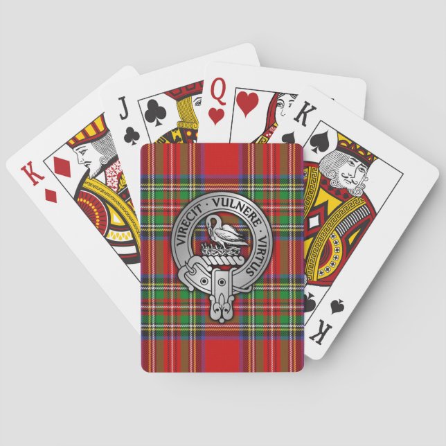 Jeu De Cartes Clan Stewart | Stuart Crest & Tartan (dos)